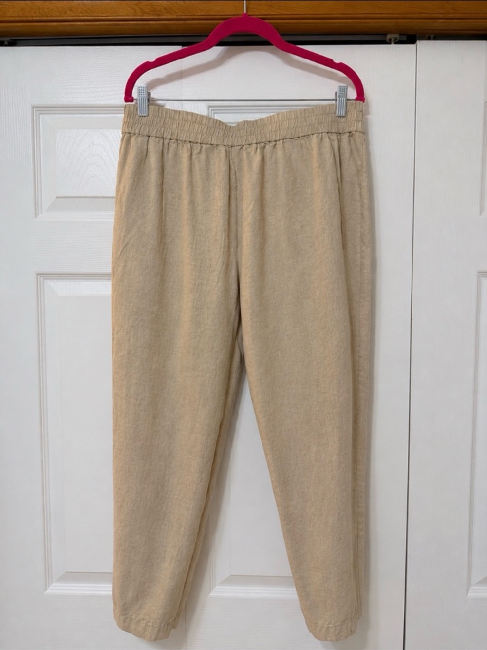 Eileen Fisher women’s pull-on pants linen-Sz M